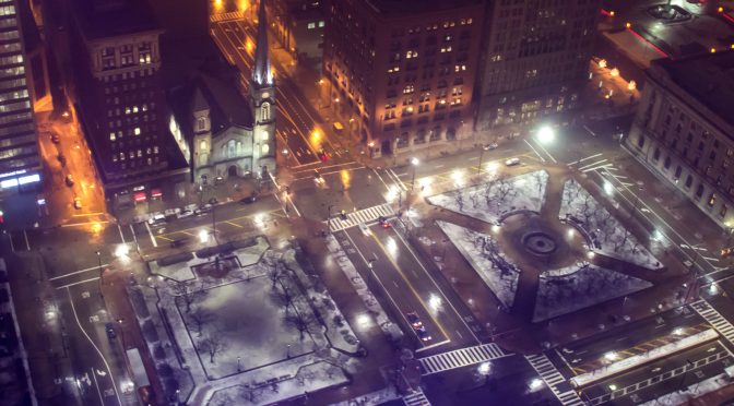 Bird’s eye view of Cleveland